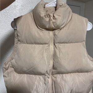Women's Cream Puffer Vest